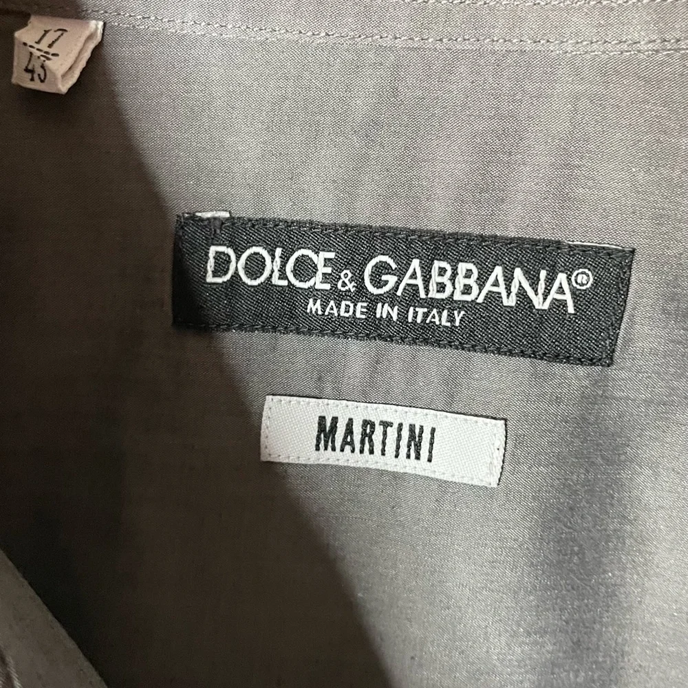 Dolce‎ & Gabbana Martini Grey Long Sleeve Button Up Cotton Shirt Men’s Size 17